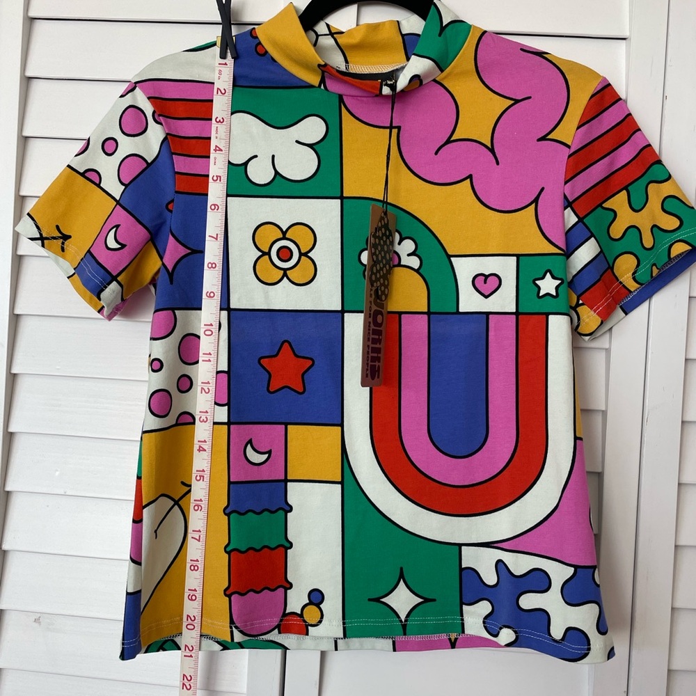NWT Nooworks Mock Neck Tee-Wormiverse